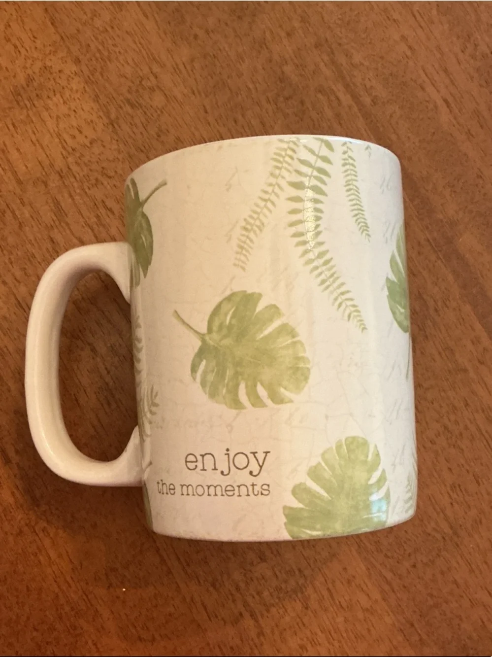 Green Leaf 'Make Today Amazing' Ceramic Coffee Mug